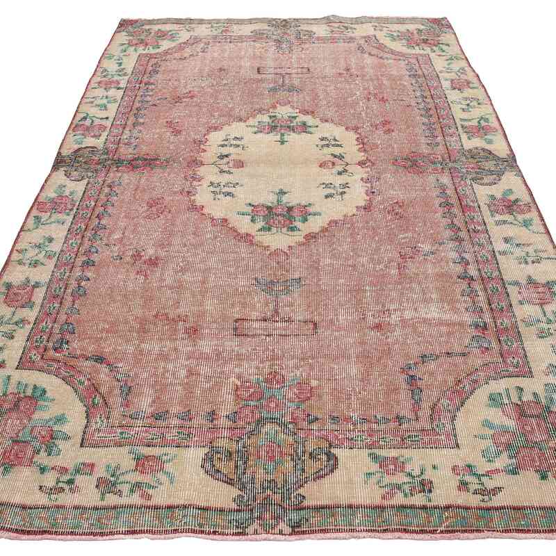 Alfombra Vintage Turca Anudada a Mano - 161 cm x 265 cm - K0065661
