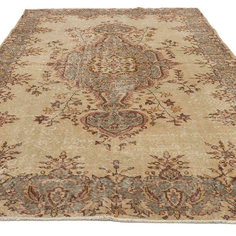 Alfombra Vintage Turca Anudada a Mano - 183 cm x 280 cm - K0065666