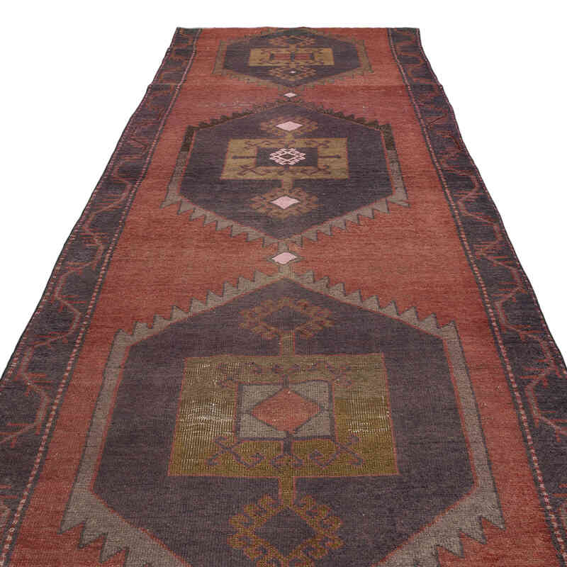 Vintage Turkish Hand-Knotted Runner - 3' 10" x 10' 11" (46" x 131") - K0065685