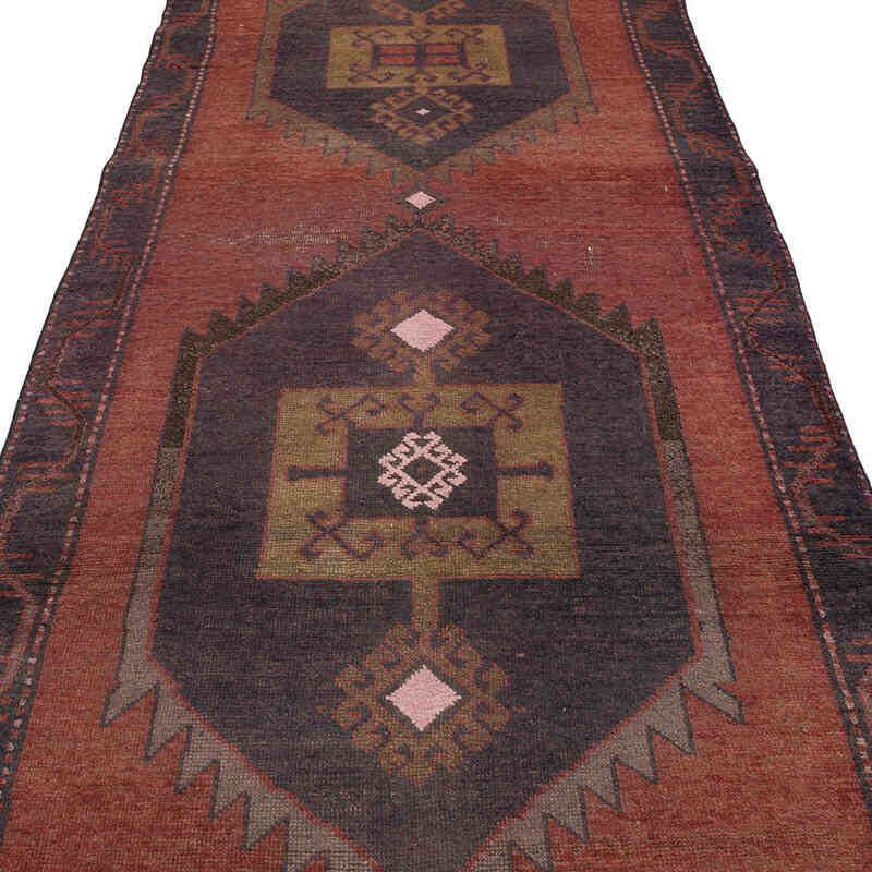 Vintage Turkish Hand-Knotted Runner - 3' 10" x 10' 11" (46" x 131") - K0065685