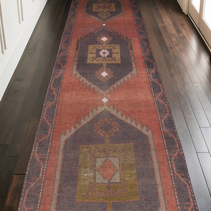 Vintage Turkish Hand-Knotted Runner - 3' 10" x 10' 11" (46" x 131") - K0065685