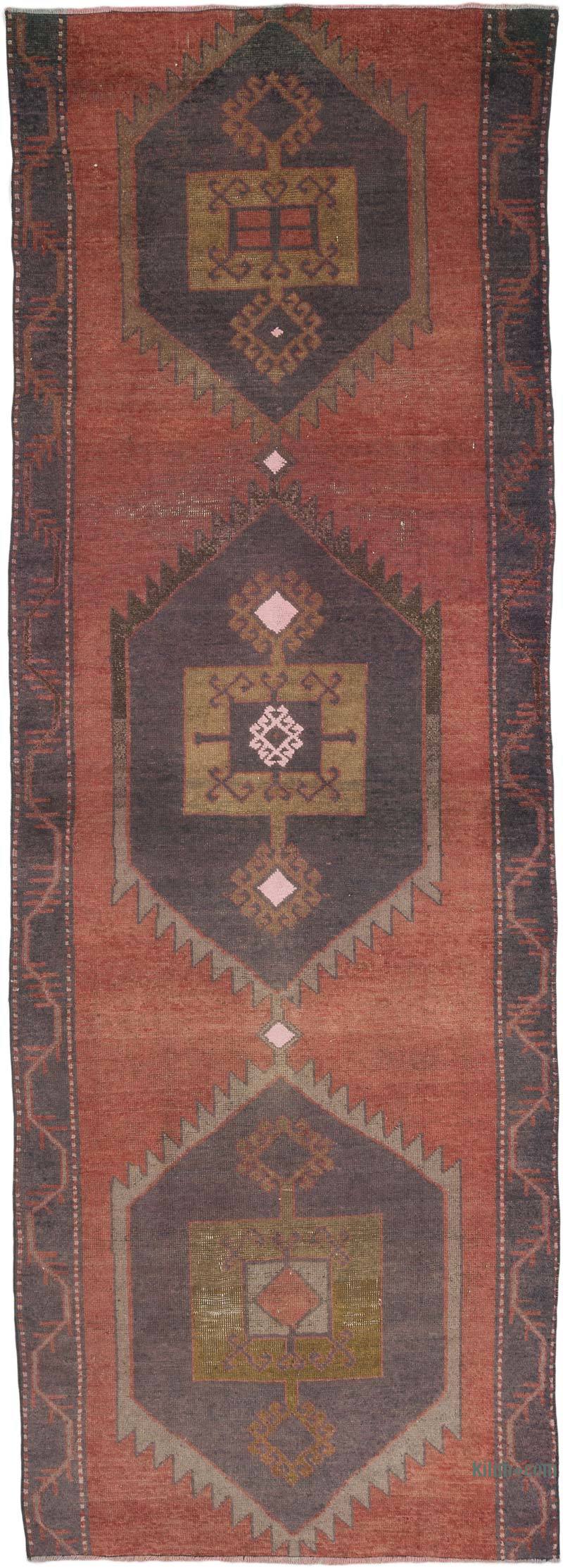 Vintage Turkish Hand-Knotted Runner - 3' 10" x 10' 11" (46" x 131") - K0065685