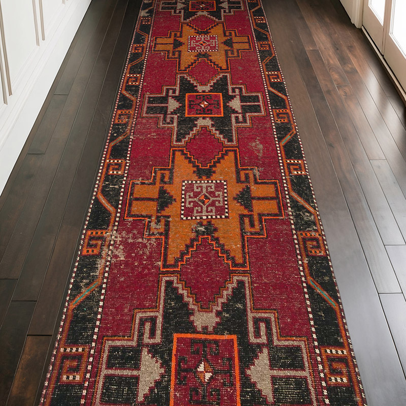 Alfombra Turca Vintage De Pasillo - 114 cm x 348 cm - K0065686