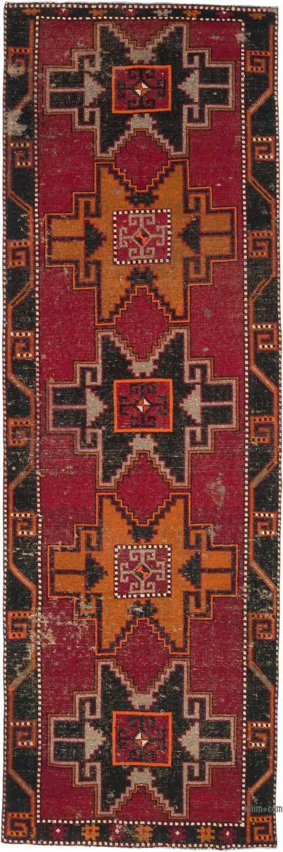Vintage Turkish Hand-Knotted Runner - 3' 9" x 11' 5" (45 in. x 137 in.)