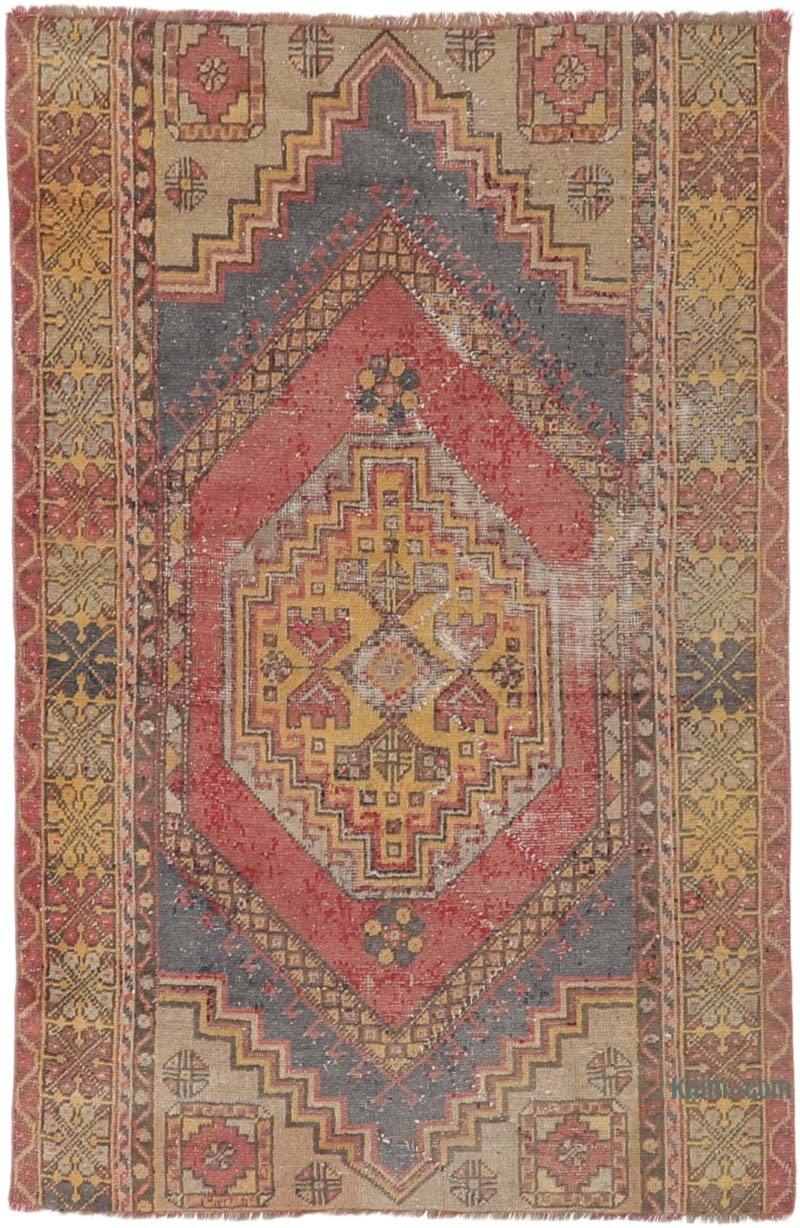 Alfombra Vintage Turca Anudada a Mano - 110 cm x 160 cm - K0065695