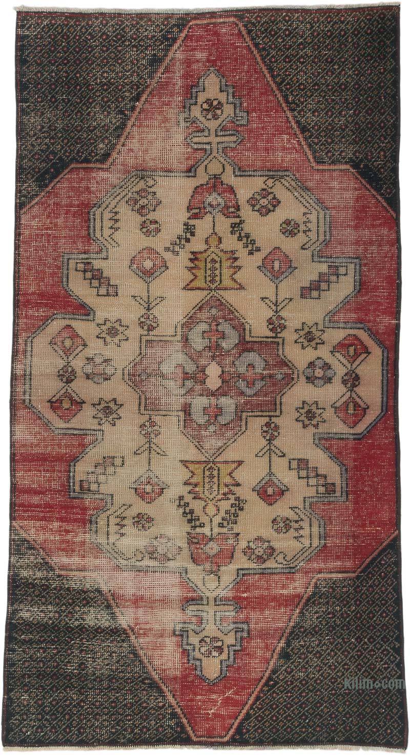 Alfombra Vintage Turca Anudada a Mano - 100 cm x 190 cm - K0065698