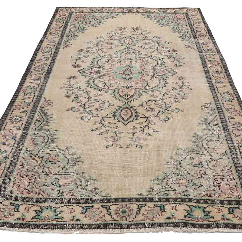 Alfombra Vintage Turca Anudada a Mano - 161 cm x 262 cm - K0065702
