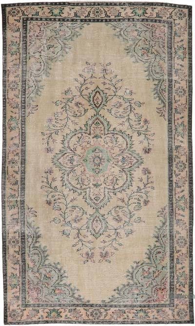 Vintage Turkish Hand-Knotted Rug - 5' 3" x 8' 7" (63" x 103")
