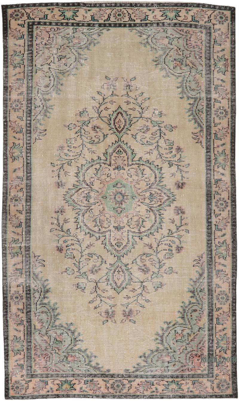 Alfombra Vintage Turca Anudada a Mano - 161 cm x 262 cm - K0065702
