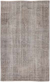 Boyalı El Dokuma Vintage Halı - 159 cm x 269 cm