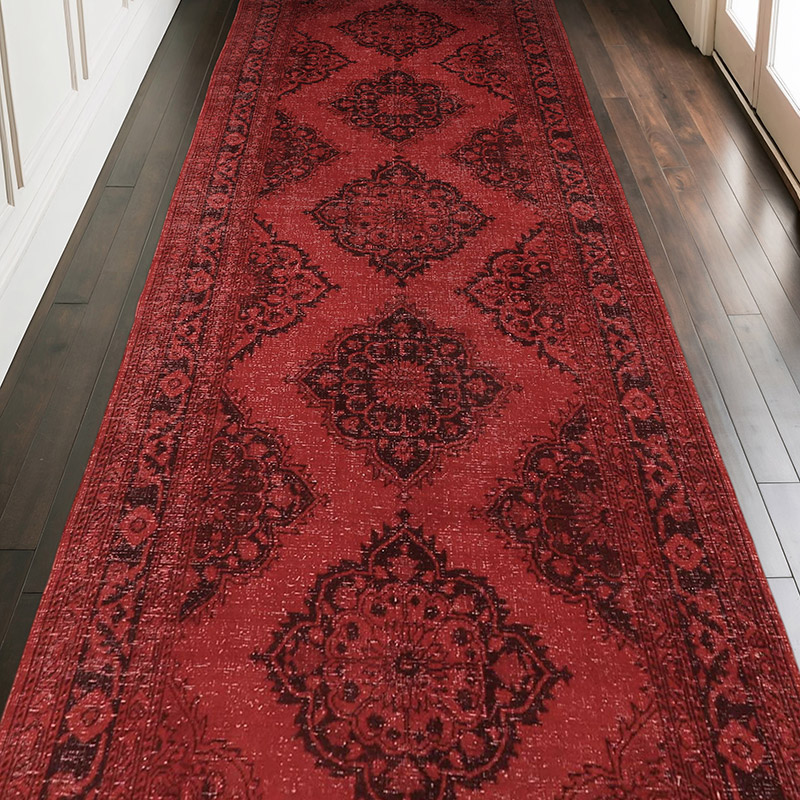Alfombra de Pasillo Turca Vintage Sobreteñida - 146 cm x 385 cm - K0065707