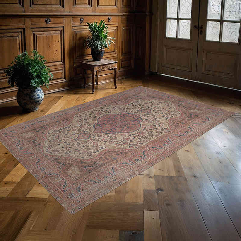 Vintage Turkish Hand-Knotted Rug - 5' 5" x 8' 6" (65" x 102") - K0065713