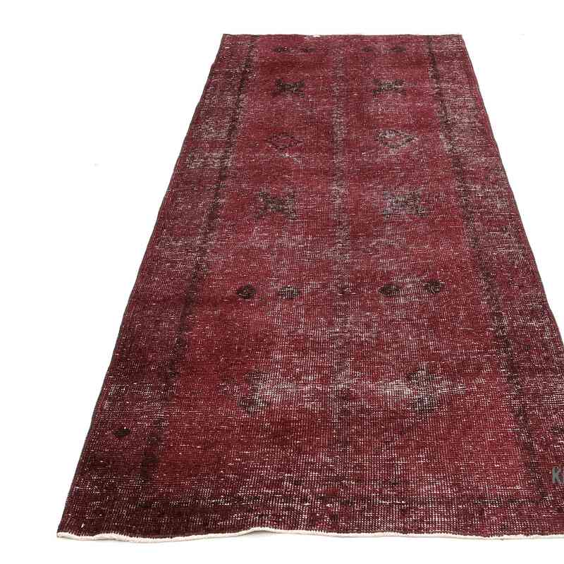 Over-dyed Vintage Hand-Knotted Turkish Rug - 3' 8" x 8' 9" (44" x 105") - K0065714