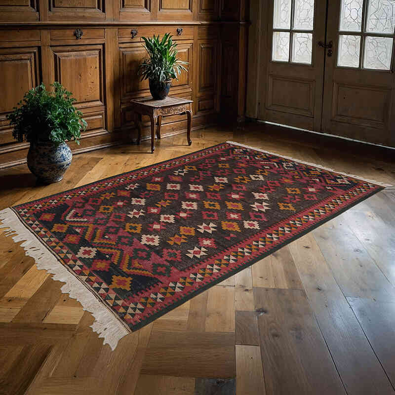 Alfombra Vintage Anatolian Kilim - 156 cm x 233 cm - K0065716