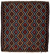 Vintage Anatolian Kilim Rug - 7' 1" x 7' 3" (85" x 87")