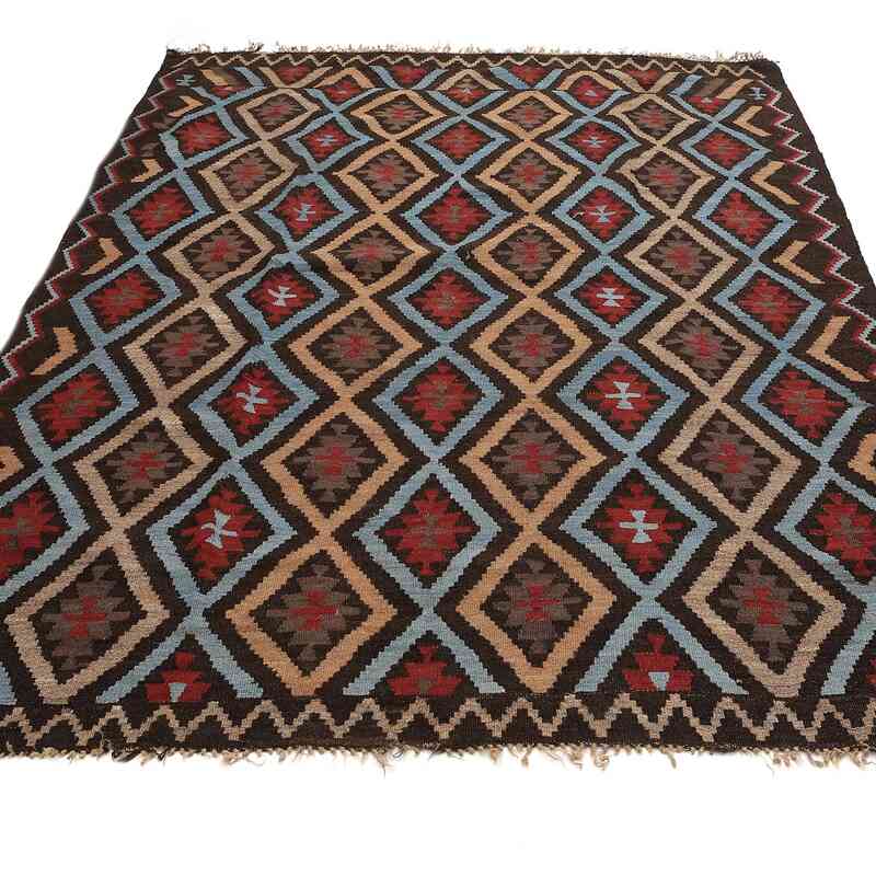 Vintage Anatolian Kilim Rug - 7' 1" x 7' 3" (85" x 87") - K0065722