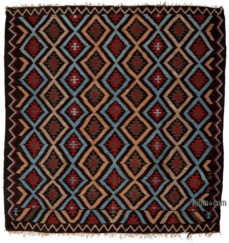 Vintage Anatolian Kilim Rug - 7' 1" x 7' 3" (85" x 87") - K0065722