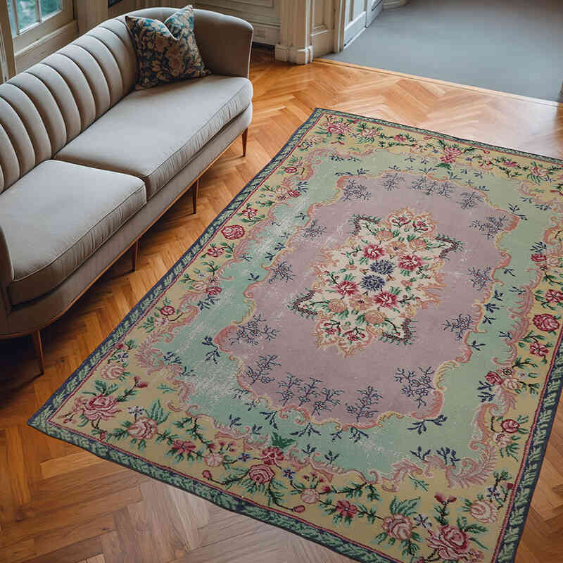 El Dokuma Vintage Halı - 205 cm x 310 cm - K0065726