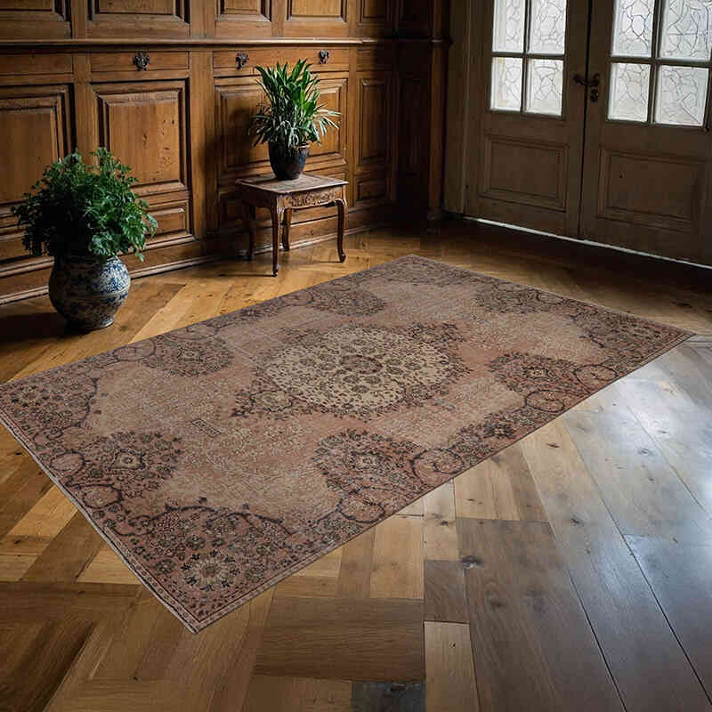 Alfombra Vintage Turca Anudada a Mano - 165 cm x 260 cm - K0065727