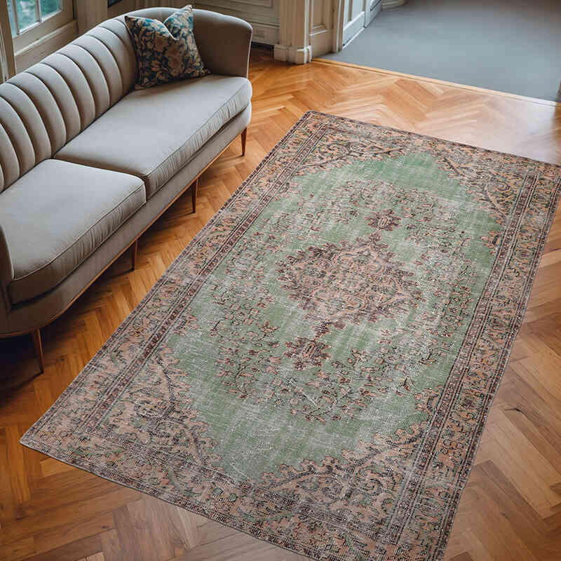 Alfombra Vintage Turca Anudada a Mano - 178 cm x 292 cm - K0065750