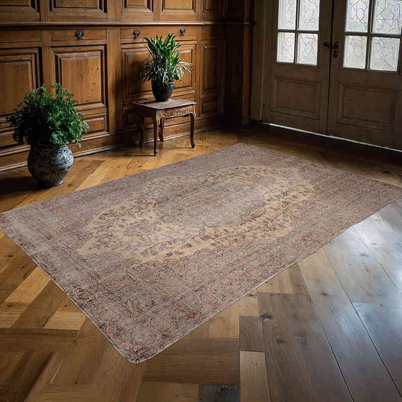 Alfombra Vintage Turca Anudada a Mano - 170 cm x 261 cm - K0065752