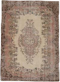 Vintage Turkish Hand-Knotted Rug - 5' 11" x 8' 4" (71" x 100")