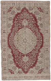 Vintage Turkish Hand-Knotted Rug - 5' 6" x 8' 10" (66" x 106")