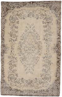 Vintage Turkish Hand-Knotted Rug - 5' 7" x 8' 11" (67" x 107")