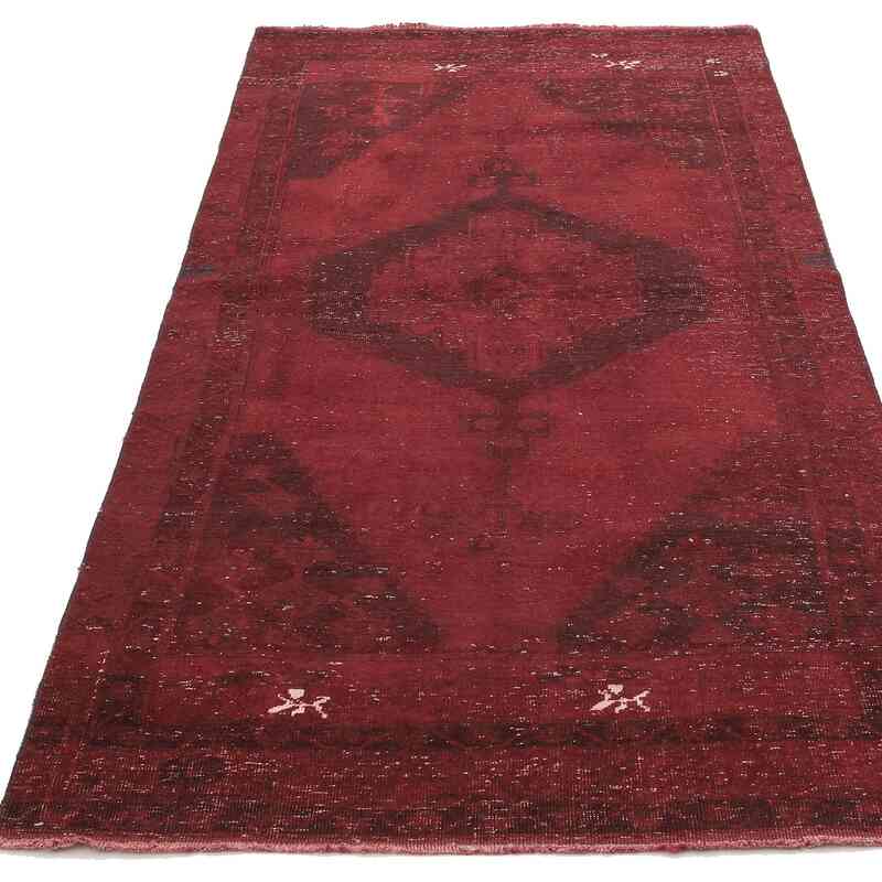 Boyalı El Dokuma Vintage Halı - 110 cm x 232 cm - K0065760