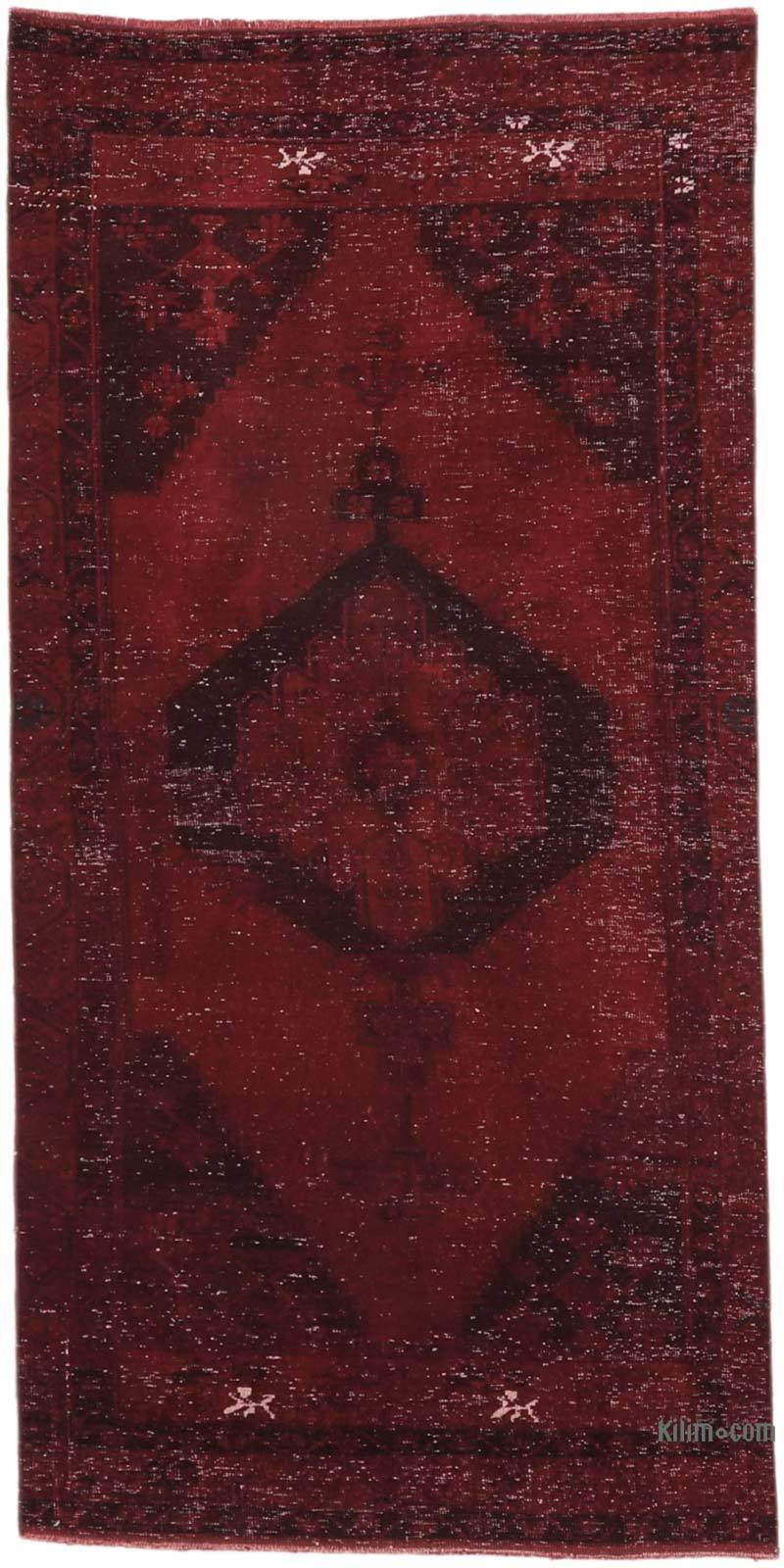 Boyalı El Dokuma Vintage Halı - 110 cm x 232 cm - K0065760