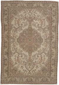 Vintage Turkish Hand-Knotted Rug - 6'  x 9' 2" (72" x 110")