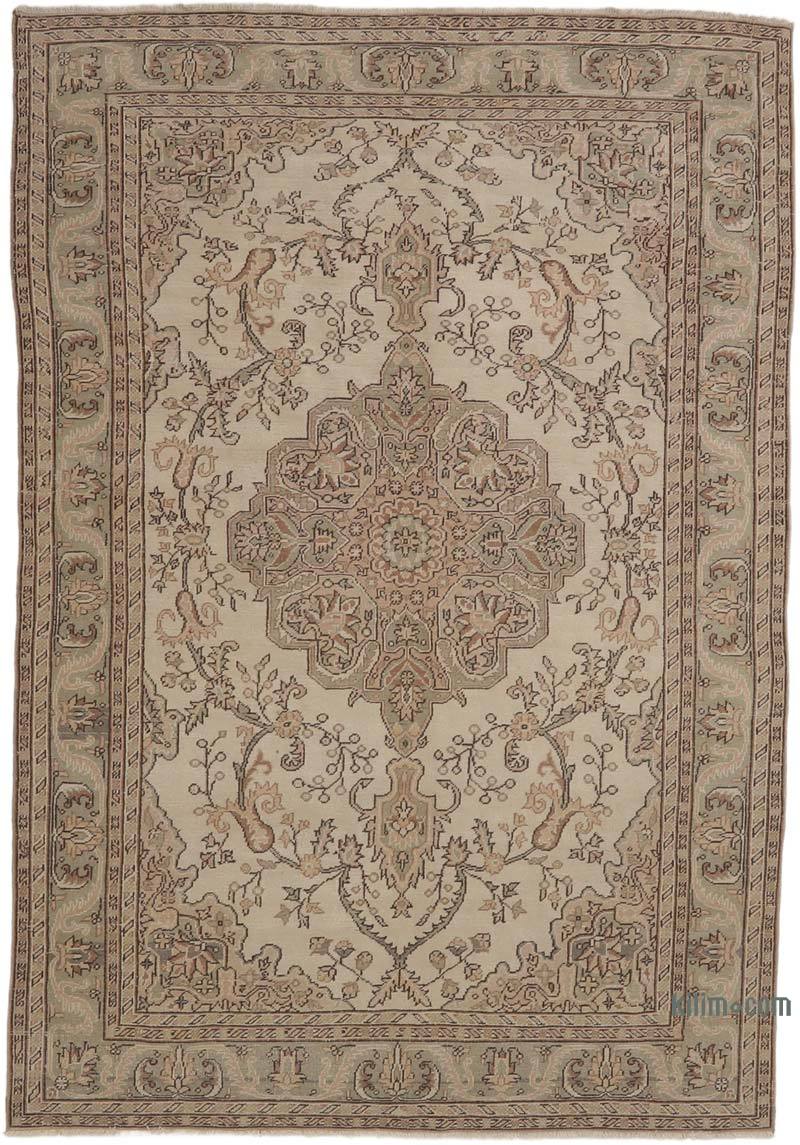 Vintage Turkish Hand-Knotted Rug - 6'  x 9' 2" (72" x 110") - K0065769