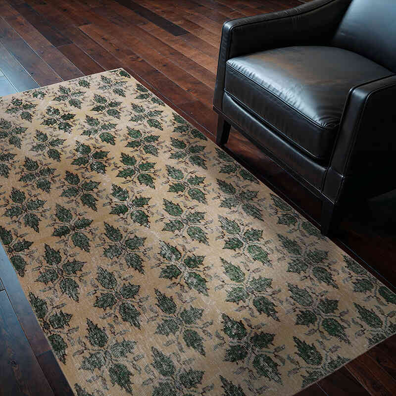 Vintage Turkish Hand-Knotted Rug - 3' 9" x 6' 4" (45" x 76") - K0065773