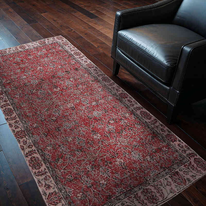 Alfombra Vintage Turca Anudada a Mano - 108 cm x 202 cm - K0065776