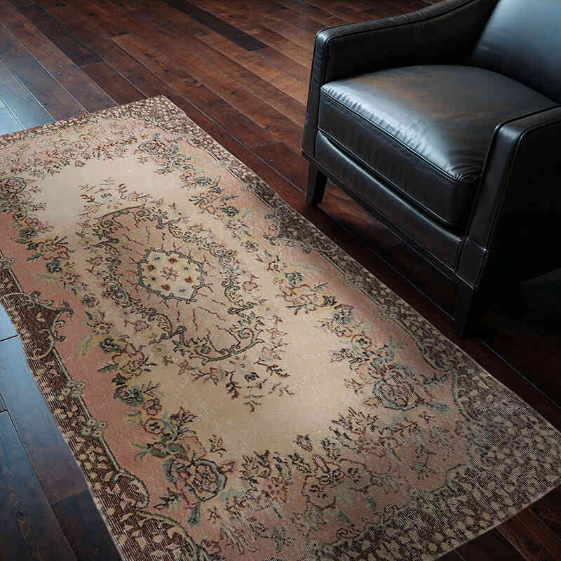 Vintage Turkish Hand-Knotted Rug - 3' 9" x 6' 9" (45" x 81") - K0065777