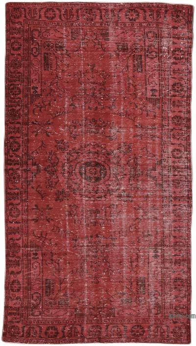 Boyalı El Dokuma Vintage Halı - 150 cm x 280 cm