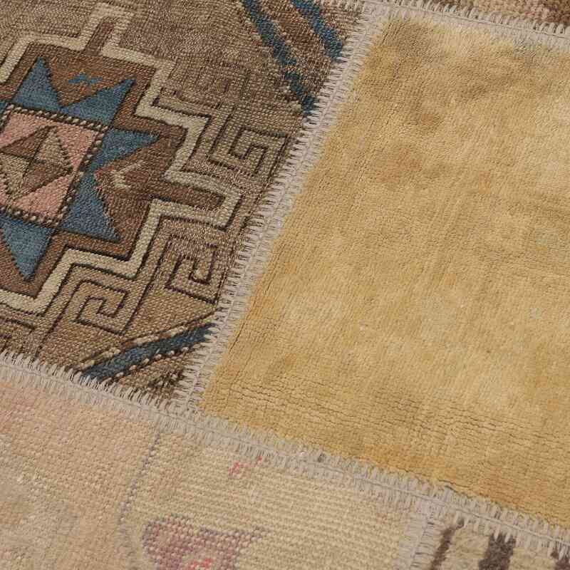Patchwork Hand-Knotted Turkish Rug - 5' 2" x 6' 5" (62" x 77") - K0065811