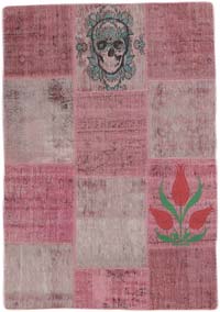 Patchwork Hand-Knotted Turkish Rug - 4'  x 5' 10" (48" x 70")
