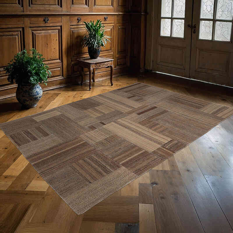 Alfombra Kilim de Retazos - 162 cm x 232 cm - K0065815
