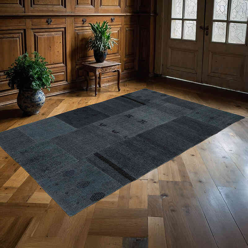 Alfombra Kilim de Retazos - 157 cm x 245 cm - K0065819
