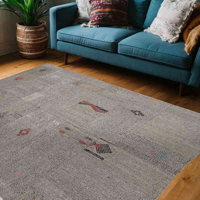 Alfombra Kilim de Retazos - 150 cm x 200 cm - K0065826