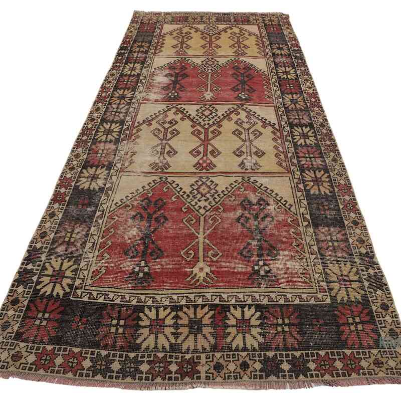 Alfombra Vintage Turca Anudada a Mano - 145 cm x 345 cm - K0065867
