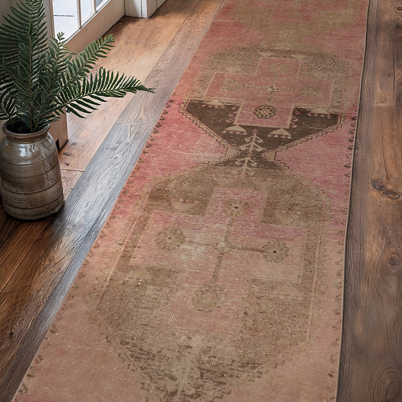 Vintage Turkish Hand-Knotted Runner - 2' 11" x 11' 10" (35" x 142") - K0065870