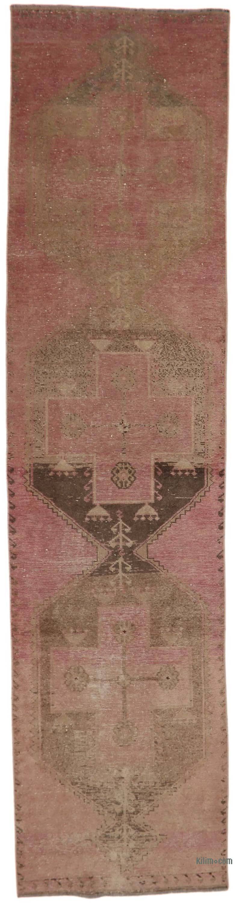Vintage Turkish Hand-Knotted Runner - 2' 11" x 11' 10" (35" x 142") - K0065870