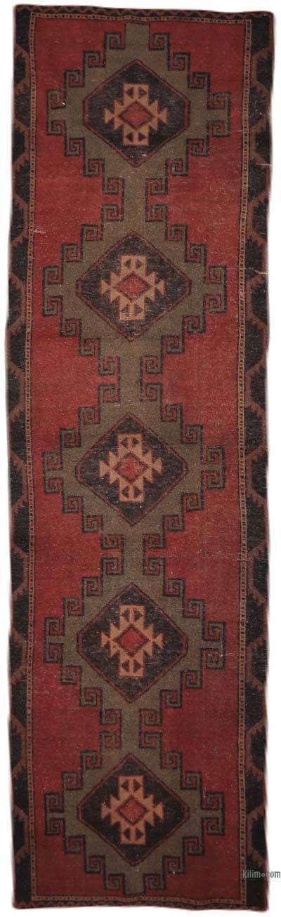 Vintage Turkish Hand-Knotted Runner - 3' 6" x 13' 1" (42 in. x 157 in.)