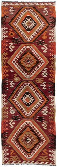 Vintage Mut Kilim Runner - 3' 2" x 9' 6" (38" x 114")