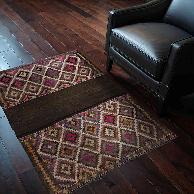 Vintage Bayburt Kilimi - 100 cm x 130 cm - K0065900