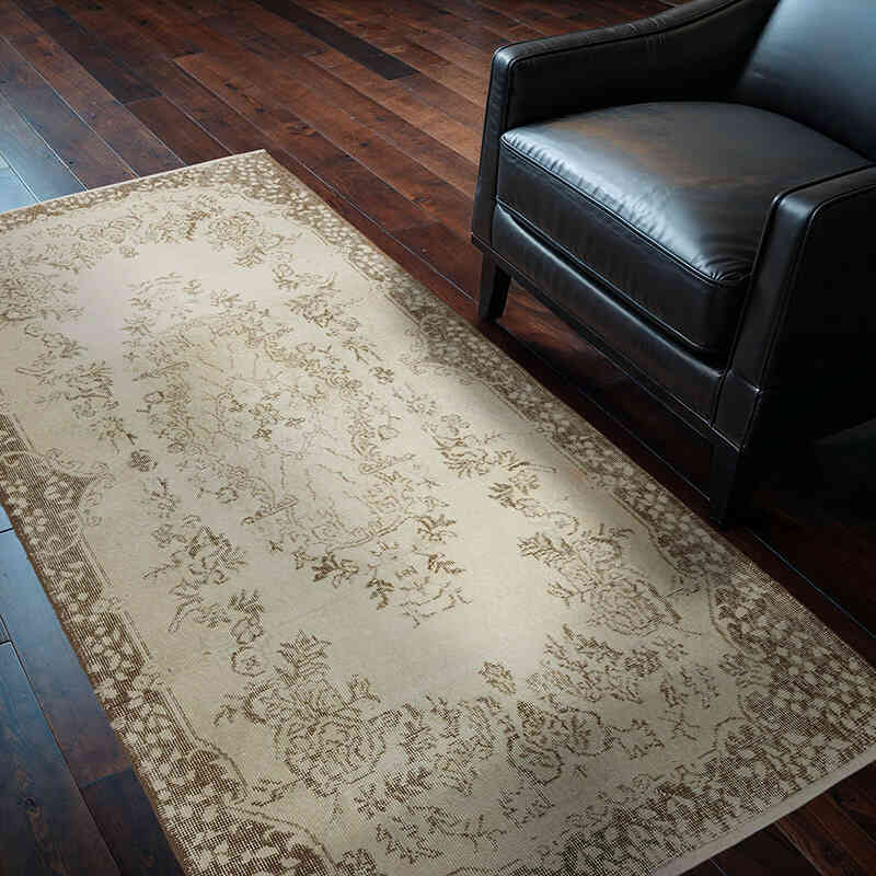 Vintage Turkish Hand-Knotted Rug - 3' 10" x 6' 8" (46" x 80") - K0065921