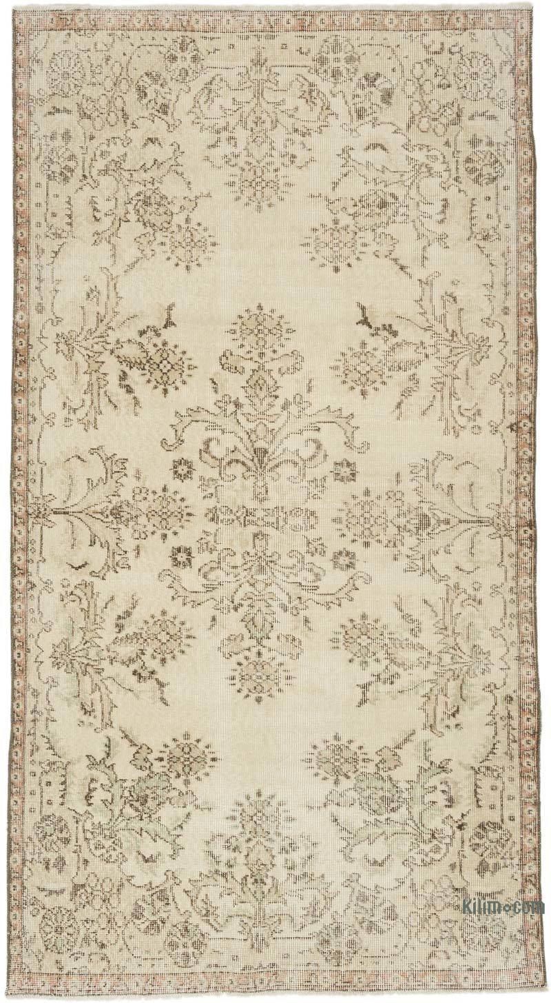 Alfombra Vintage Turca Anudada a Mano - 112 cm x 208 cm - K0065927