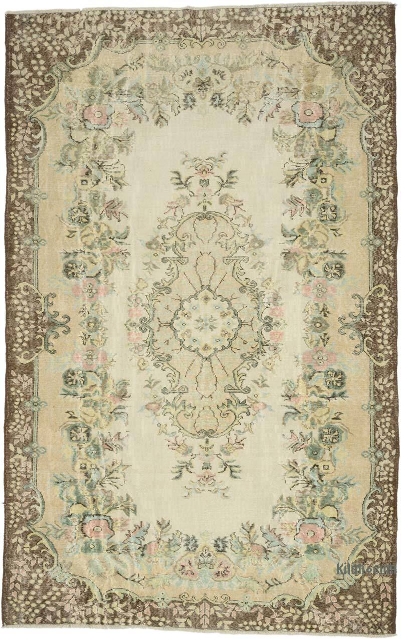 Vintage Turkish Hand-Knotted Rug - 5' 11" x 9' 5" (71" x 113") - K0065936